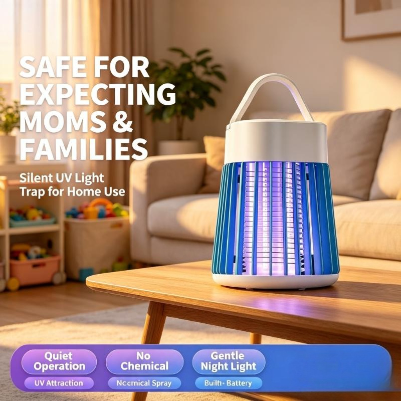 Outdoor Camping Bug Zapper - Lampada Portatile Anti-Zanzare con Luce UV,