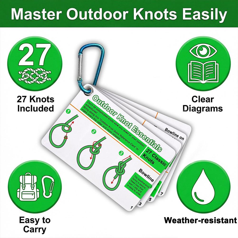 Outdoor Camping Essentials - Guida riferimento nodi per esterni, con