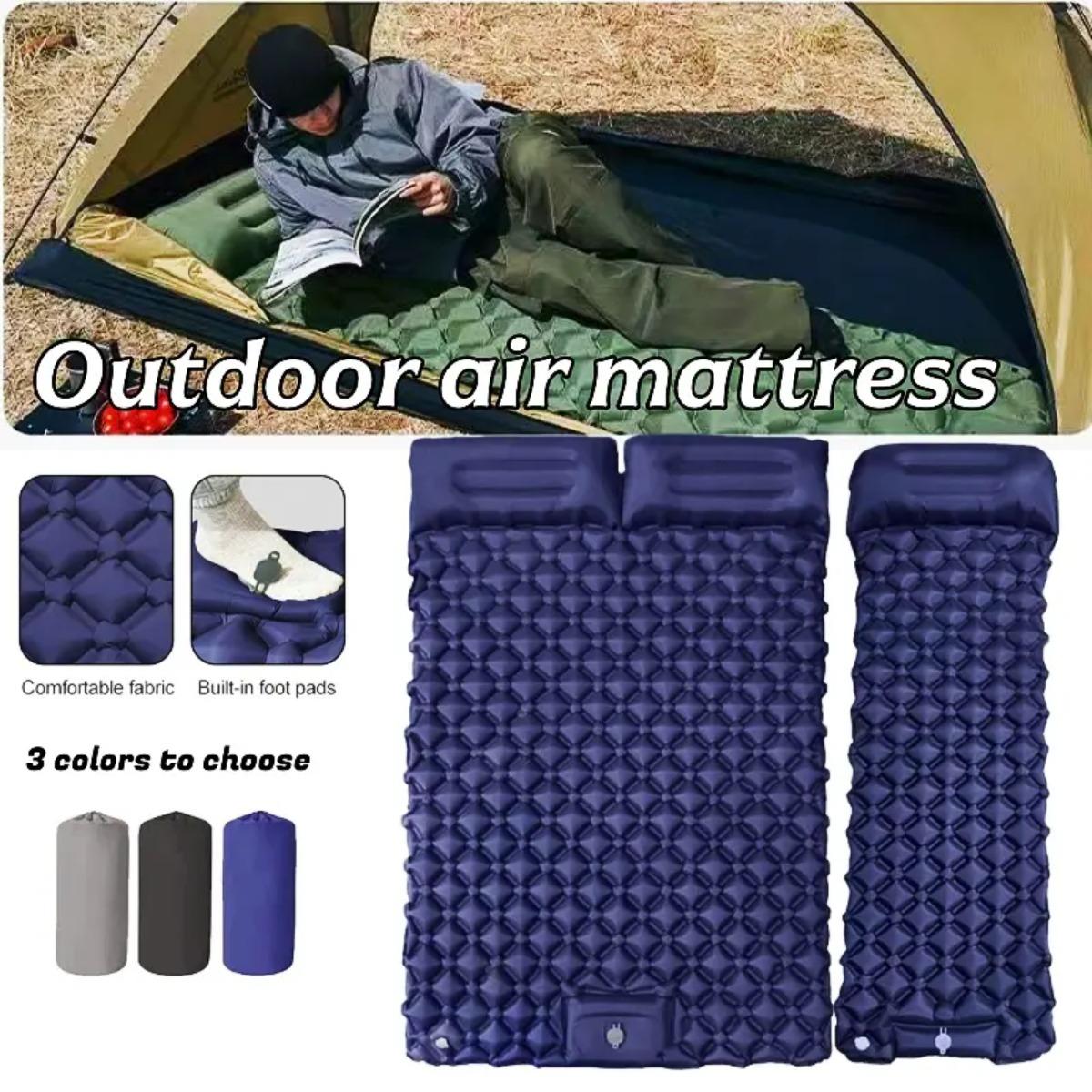 Outdoor Camping Rug Waterproof - Materasso gonfiabile singolo e doppio, materassino