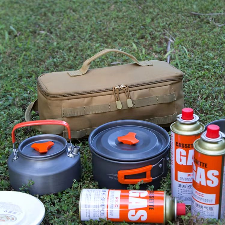 Outdoor Camping World - Borsa portaoggetti per pentole in tessuto