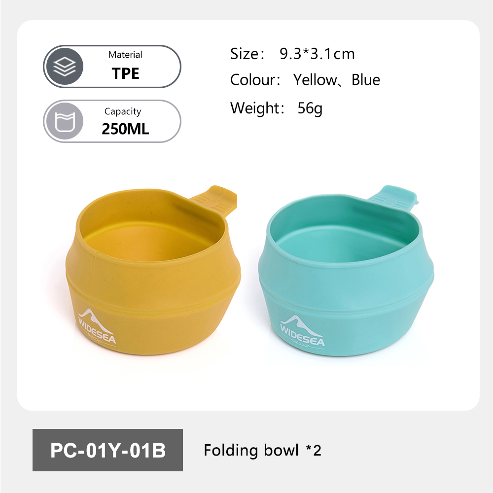 Outdoor Camping World - Widesea Camping 250ml Tazza morbida pieghevole