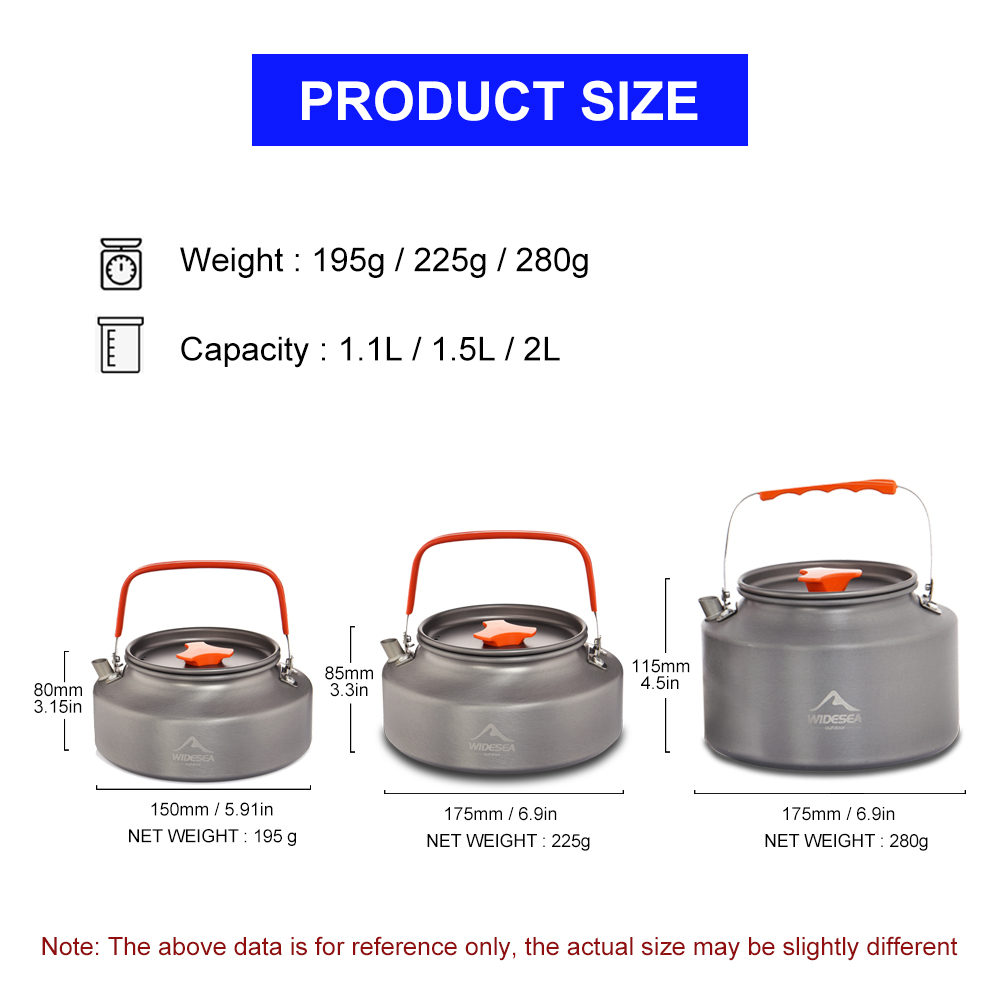 Widesea 1.1L 2 l1.5l bollitore - Outdoor Camping World recensione e prezzo
