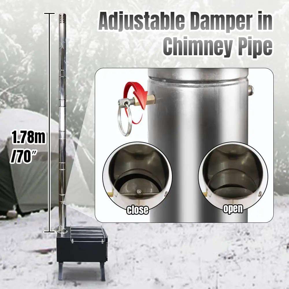 Stufa da campeggio portatile p - Outdoor Camping Wood Stove recensione e prezzo