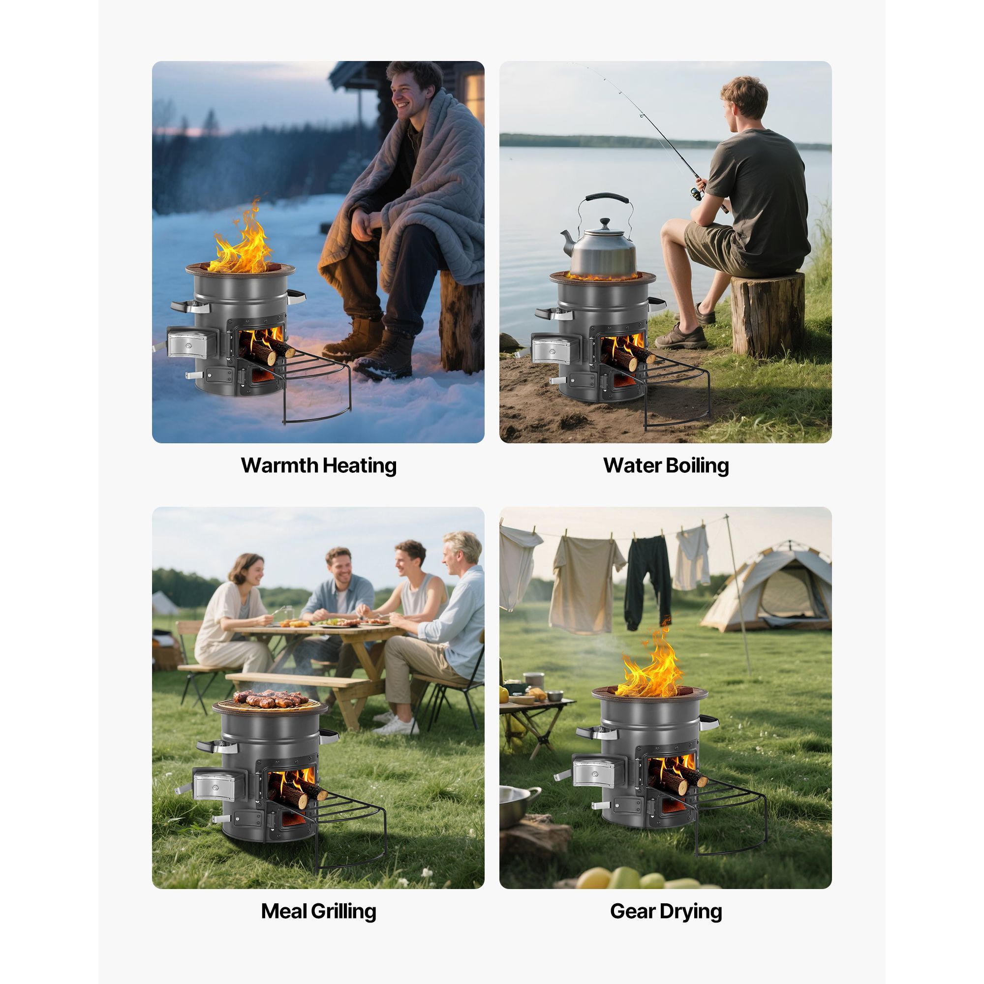 Fornello Rocket da Campeggio,  - Outdoor Camping Wood Stove recensione e prezzo