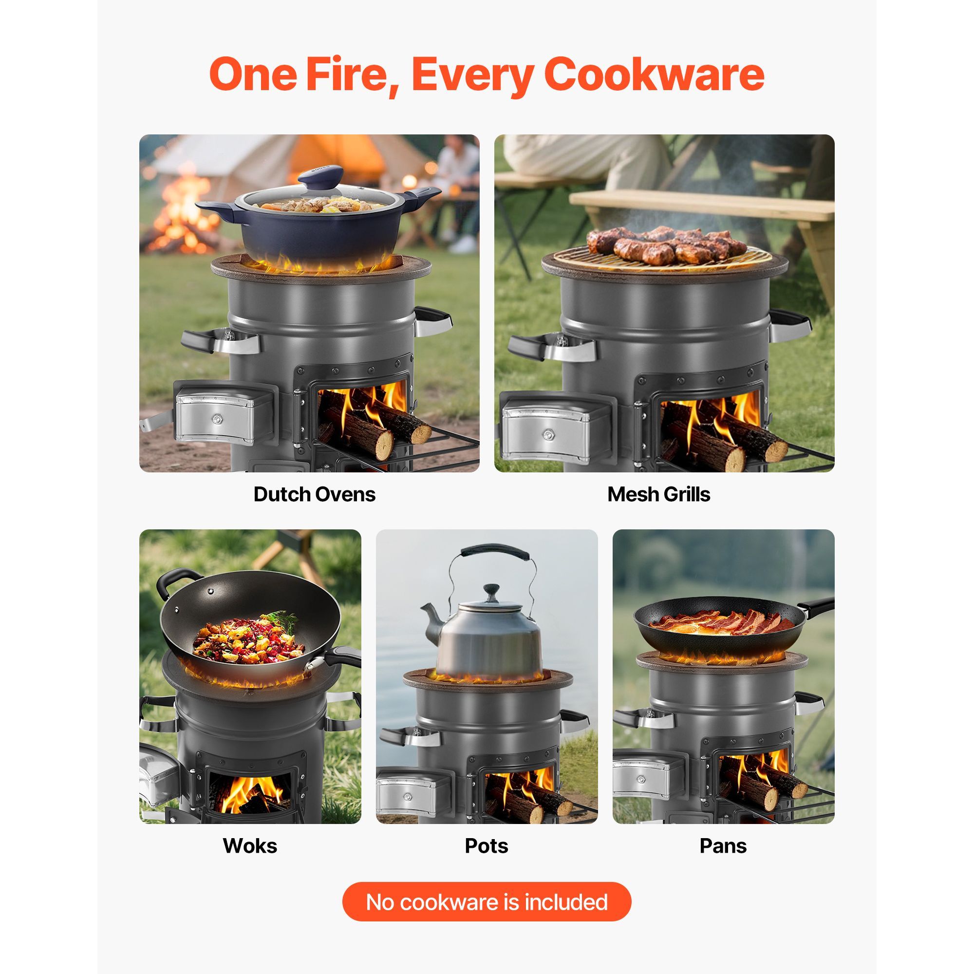 Fornello Rocket da Campeggio,  - Outdoor Camping Wood Stove recensione e prezzo