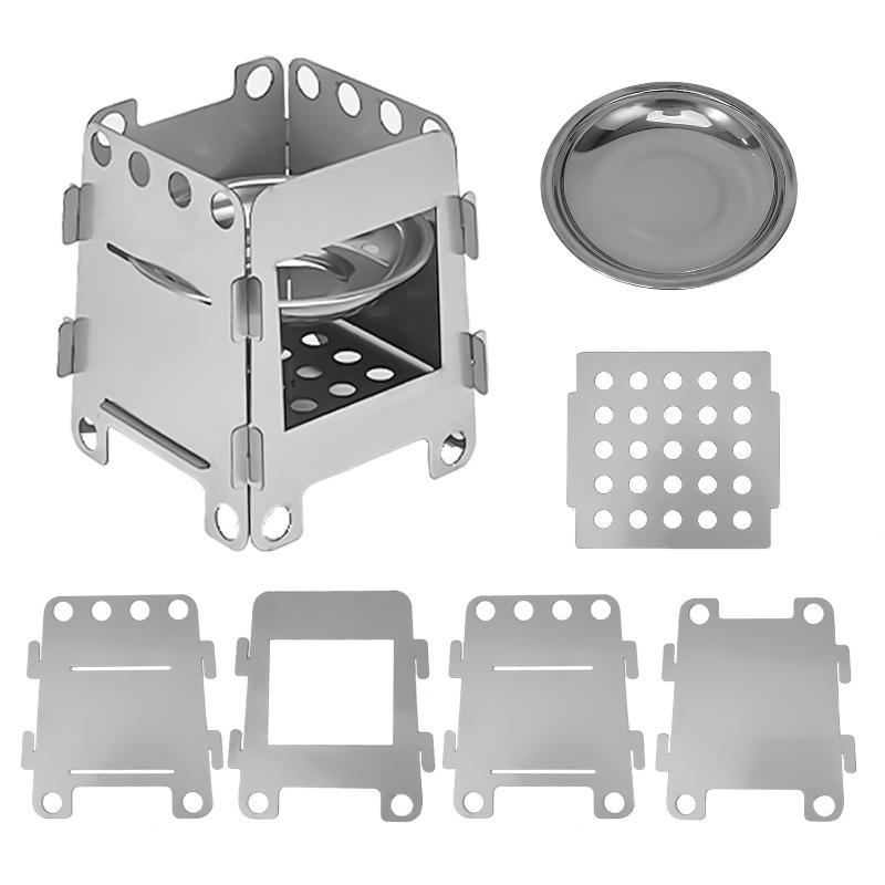 1 Set di Stufe a Legna Pieghev - Outdoor Camping Wood Stove recensione e prezzo